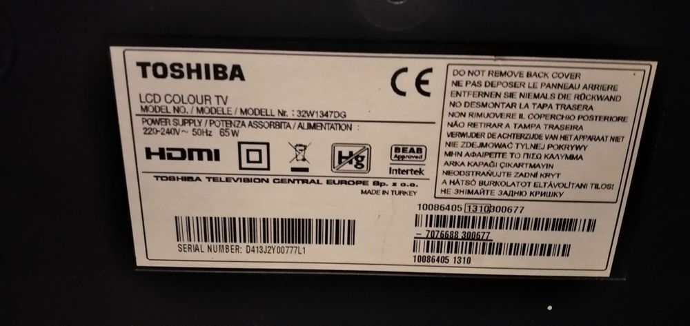 Toshiba 32W1347DG