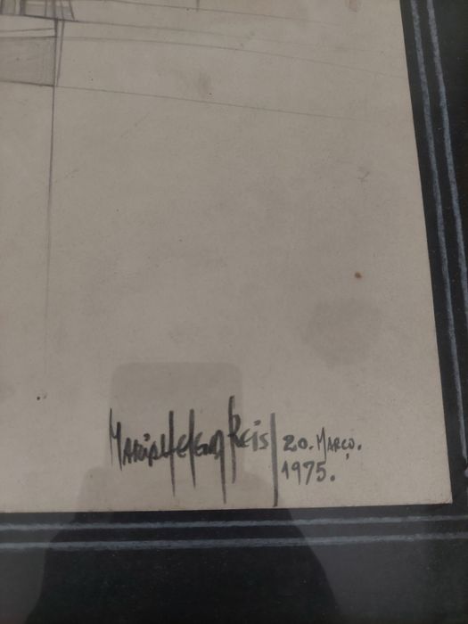 Grande quadro pintura  Maria Helena Reis assinado 1975