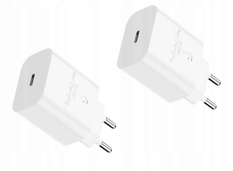 Ładowarka 2x do USB-C 20W, MFi, Do iPhone 15, 14, 13 + 2x Kabel Lightn