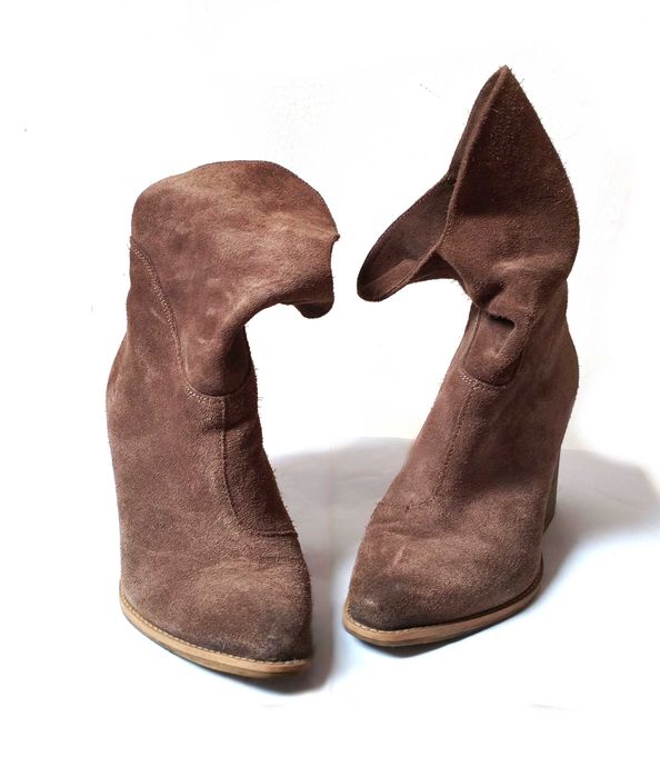 Saway 37 zamszowe botki Ines cappuccino skóra beż airstep venezia