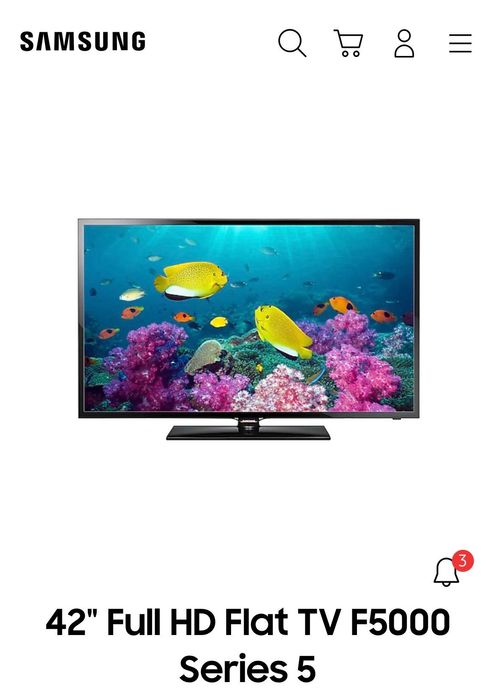 Televisão Samsung 42’’ flat screen (UE42F5000AWXZF)