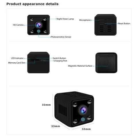 Міні WI-fi камера Х6, Віддалений доступ, Вбудований вай фай,Мінікамера