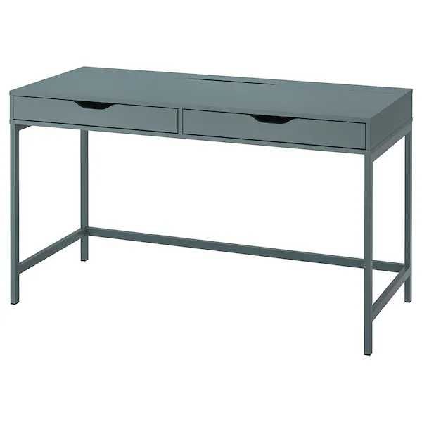 Secretária Gama ALEX do IKEA turquesa acinzentado 132x58
