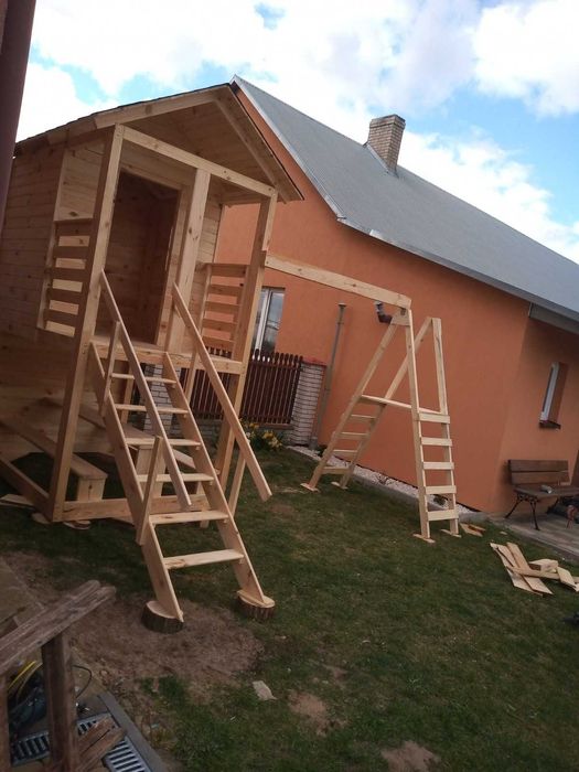Drewniany domek dla dziecka,plac zabaw