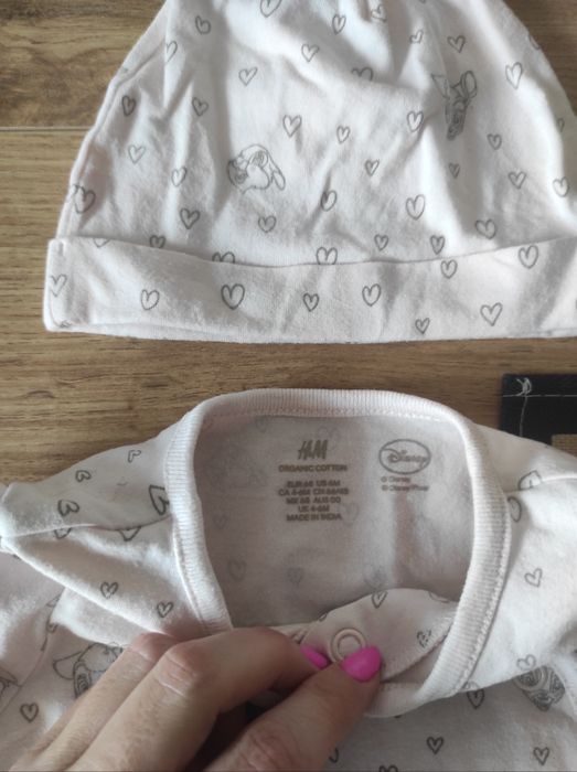 Rampers+czapka H&M ,rozm. 68 .