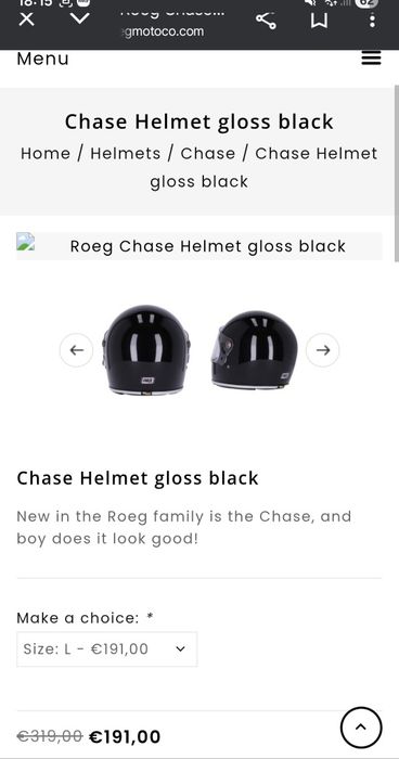 Capacete Roeg Chase XL novo