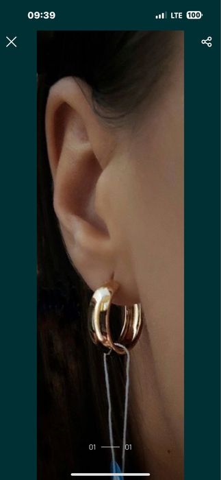 Продам золоті сережки