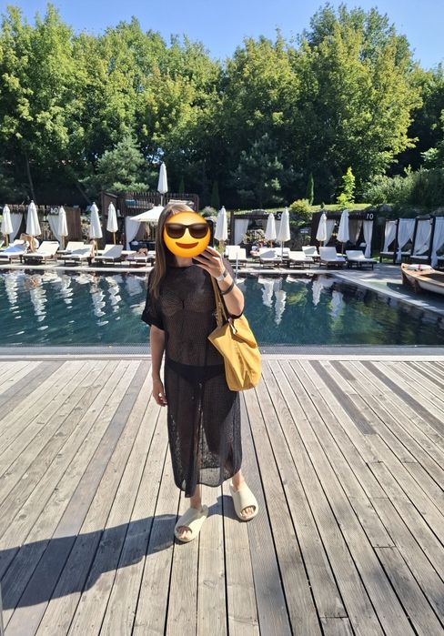 Пляжна сукня в'язана / пляжна накидка