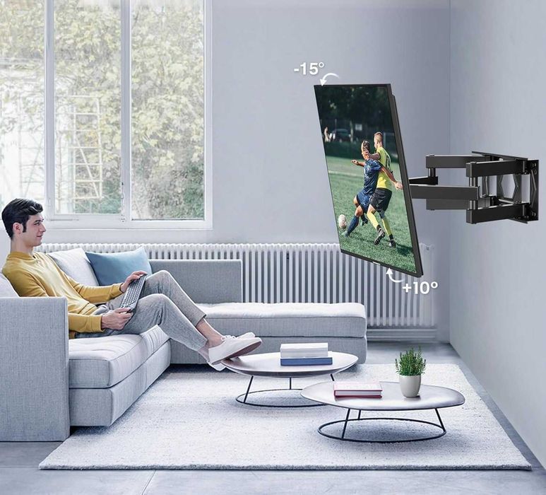 Uchwyt Ścienny Do Telewizora PERLESMITH 26-70 Cali Obrotowy Vesa 400X400