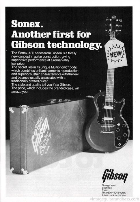 Guitarra Gibson Sonex - 180 Deluxe (1981) USA