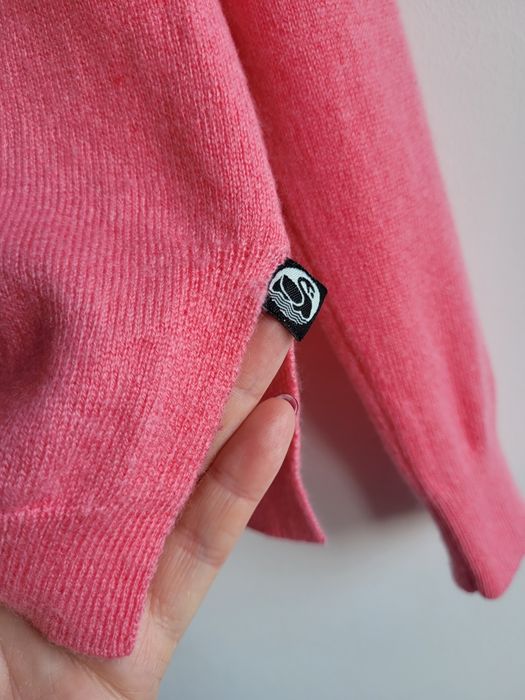 Danefæ różowy sweter 100% kaszmir S