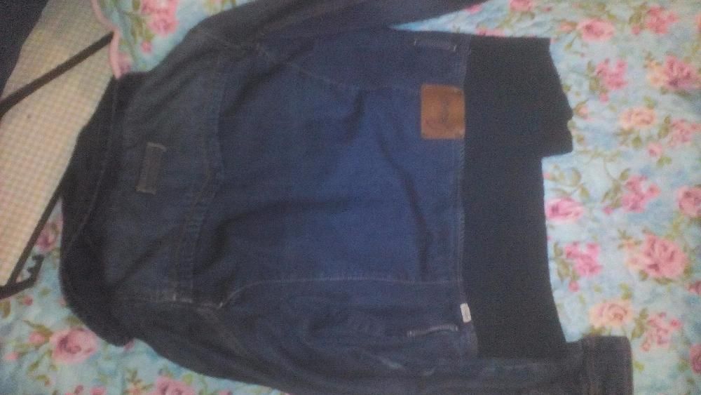 casaco de ganga escuro MANGO tam L como novo!! C/portes 3€25 incluidos
