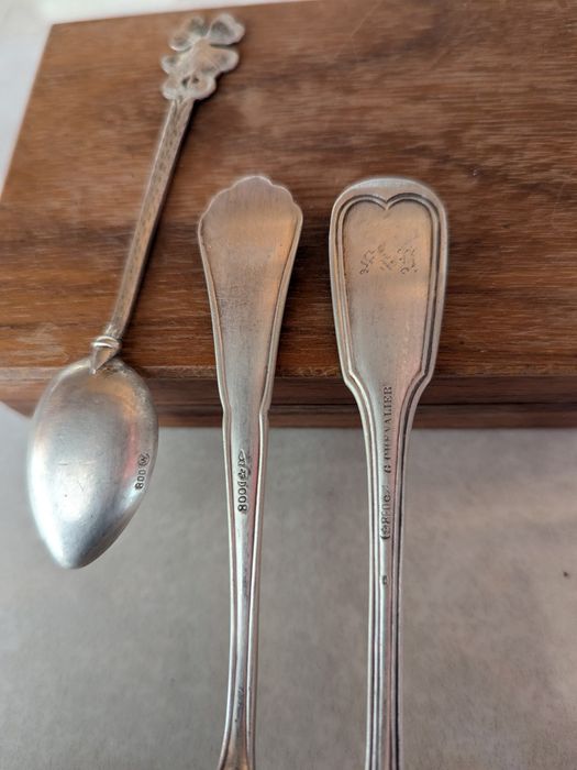 Srebrne Sztućce Stare z Próbą 800