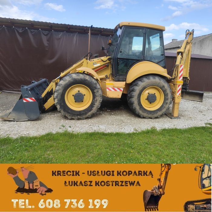 Usługi minikoparka, koparko ładowarka,Wyrywanie korzeni,młot wiertnica
