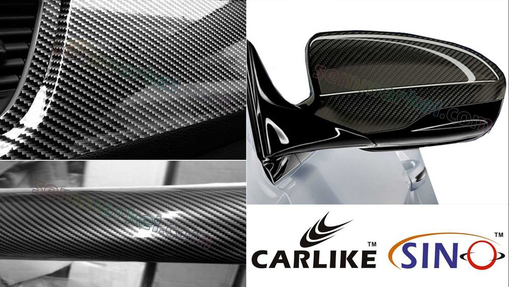 Автоплівка CARLIKE Carbon 3D/5D PVC глянсова вінілова для тюнінгу