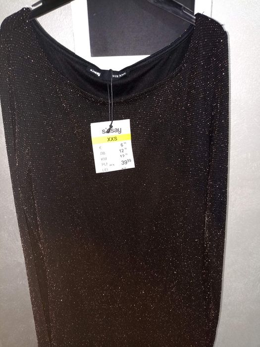 Czarno-złota sukienka nowa  XXS