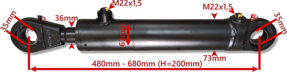 SIŁOWNIK CJ2F 63x36 200 z zaworem regulowanym 3/8" [8982]