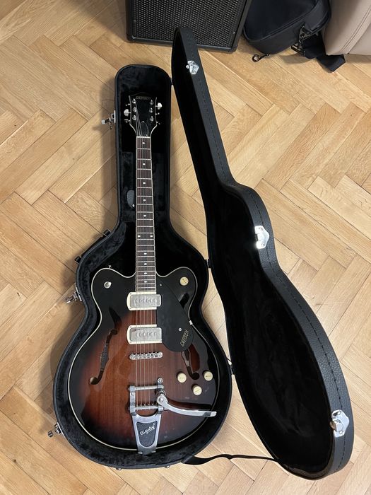 Gretsch G2622T-P90 Streamliner Center Block Double-Cut Havana Burst Bigsby Gitara elektryczna hollow body Brian Setzer Twardy futerał case pickup p90