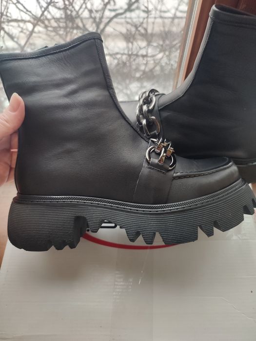 Зимние кожаные сапоги YUSSI Турция