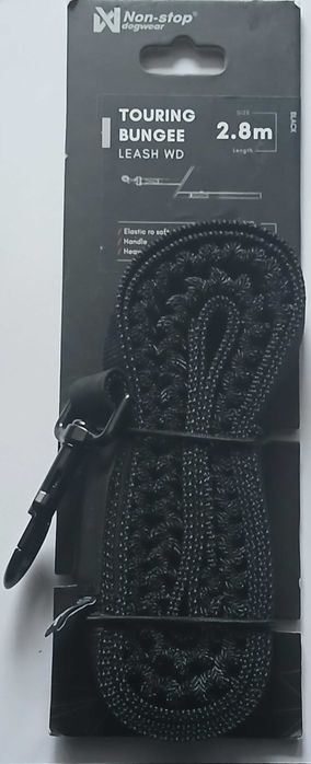 Non-Stop Dogwear Smycz Touring Bungee Leash WD 2,8m/23mm *Czarna*org