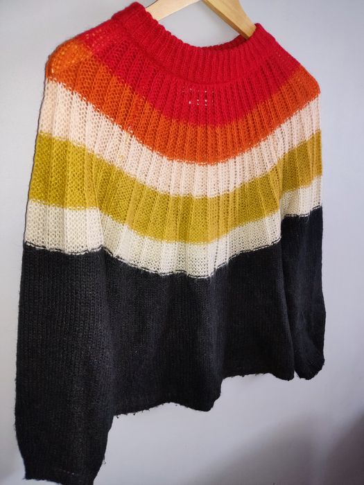 Mango MNG piękny modny sweter z moherem r.. S