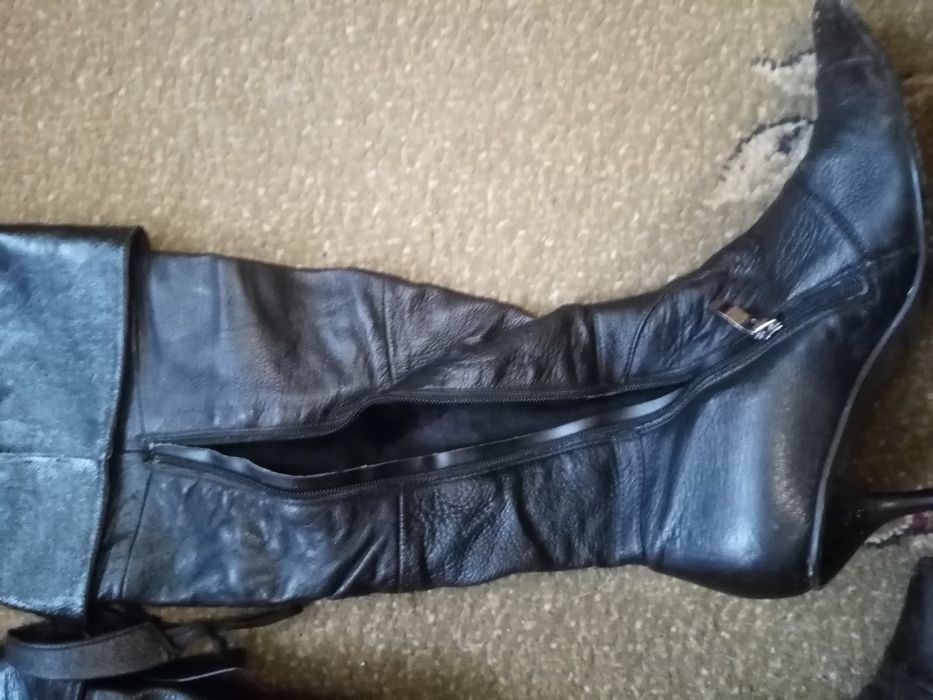 Ботфорти 37р сапожки 41р натуральна шкіра