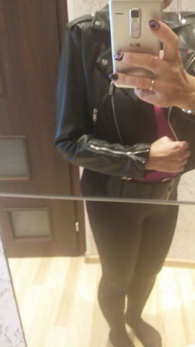 Kurtka ramoneska H&M czarna M  skóra  ekologiczna