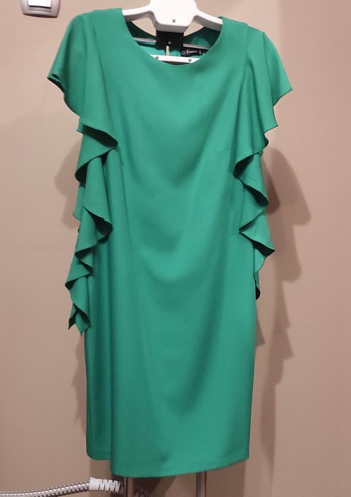 Sukienka wesele, komunia, impreza okolicznosciowa - piękny zielony kol