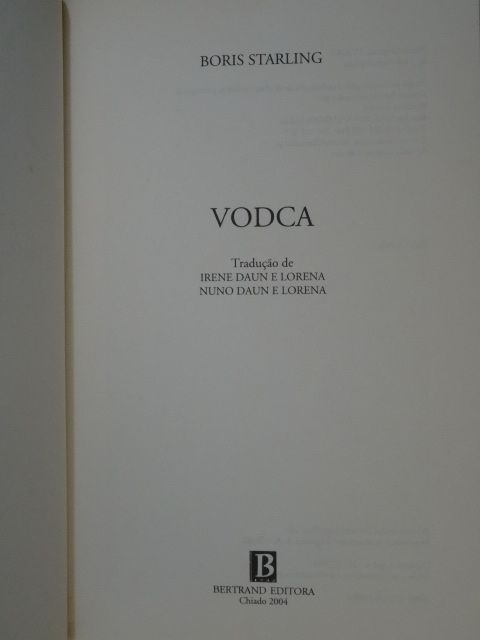 Vodka de Boris Starling