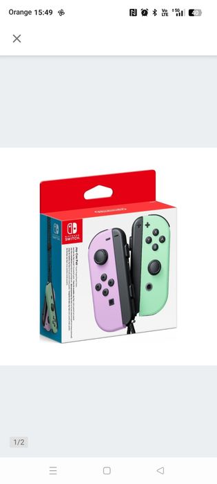 Kontroler Nintendo Switch Joy-Con Pair pastel fioletowy/zielony