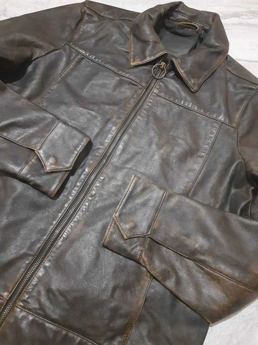 Allsaints мужская куртка Оригинал натуральная кожа