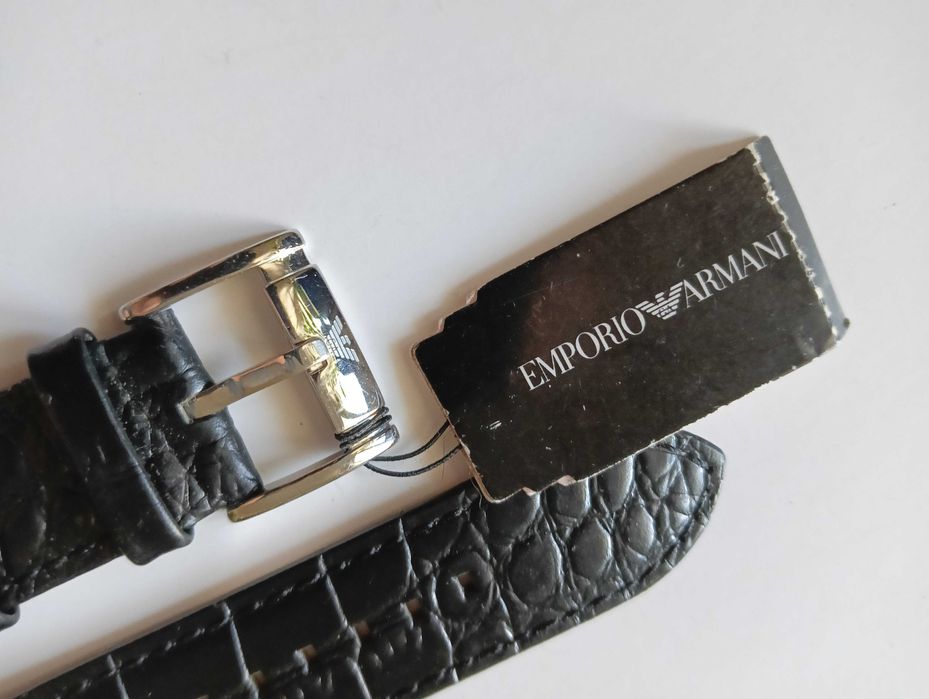 Armani -pasek 22 mm czarny