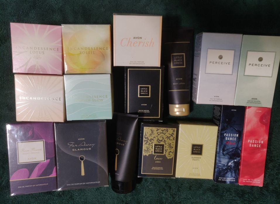 avon attraction,FullSpeed,BlackSuede,Incandessence, Treselle,LBD,Luck