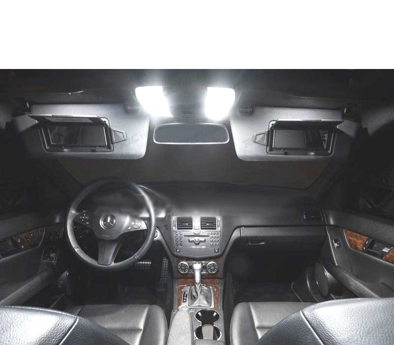 KIT COMPLETO DE 20 LÂMPADAS LED INTERIOR MERCEDES CLASE C W204 C200 C220 C230 C250 C280 C300 C350 C63 AMG 08-14