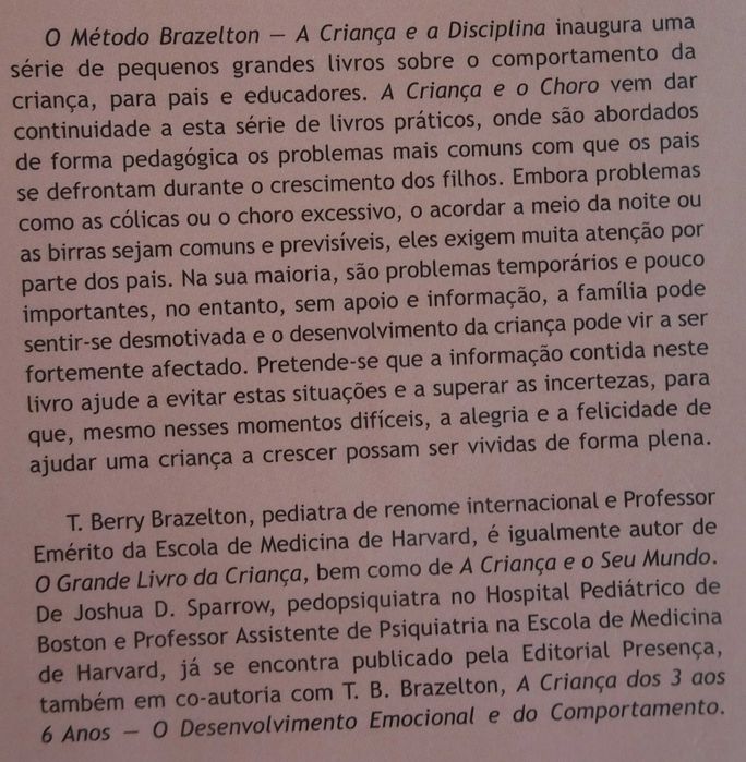 A Criança e O Choro (O Método Brazelton)