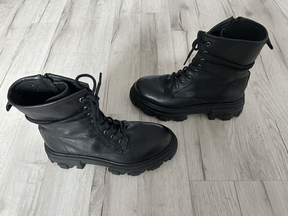 Buty zimowe modne trapery  skóra naturalna markowe tanio!