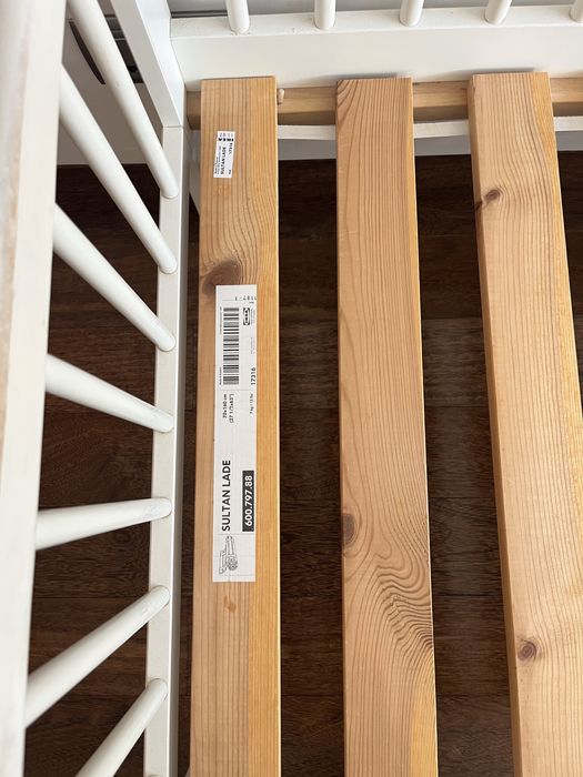 Cama criança 165x75cm, estrado, colchão, lencóis