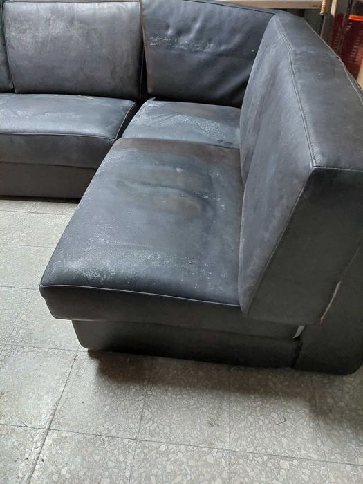 Sofá 5 lugares em pele