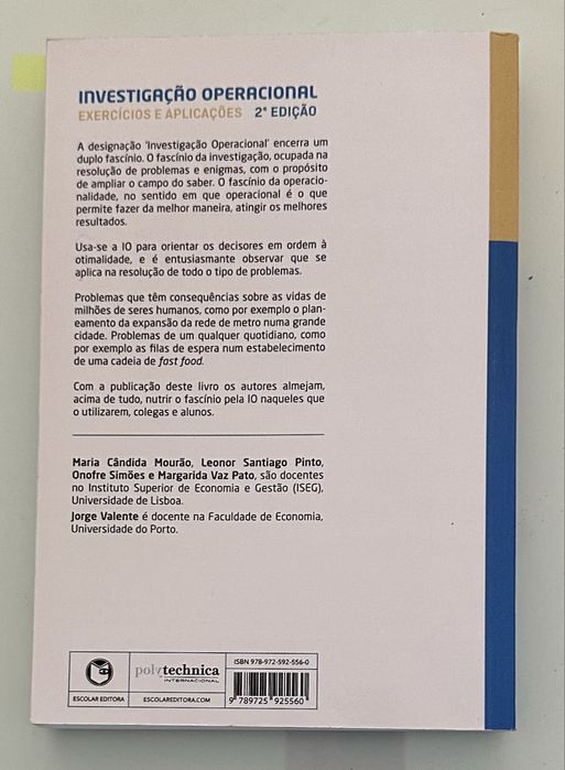 Livro investigação Operacional  exercícios e aplicações