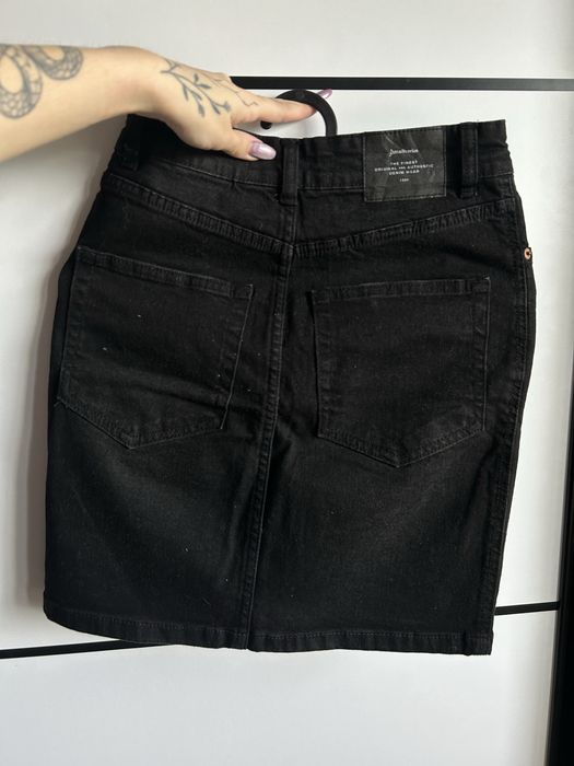 Stradivarius 34 dżinsowa spódniczka czarna jeans