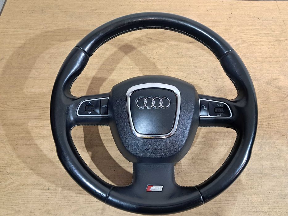 AUDI S4 B8 kierownica AirBag poduszka wiązka łopatki F1 skóra oryginał