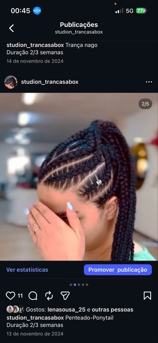 Tranças /braid box/ Rastas