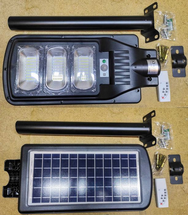 Lampa Solarna Uliczna LED 1200W czujnik ruchu+zmierzchu uchwyt GRATIS!