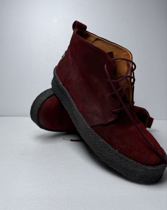 Shabbies Amsterdam bordowe botki r.40 wkł:25,5 cm skóra zamszowa