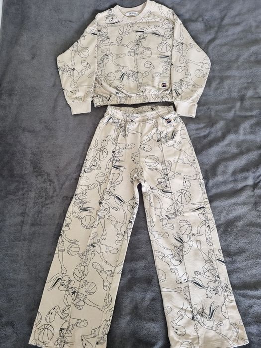 *Śliczny*Beżowy komplet rozm.140 H&M