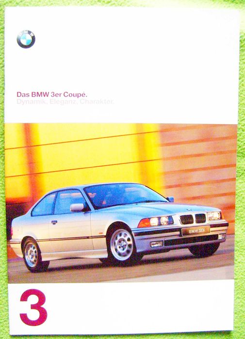 BMW 3 Coupe generacja E36 / 1997 - prospekt 32 strony, stan BDB+