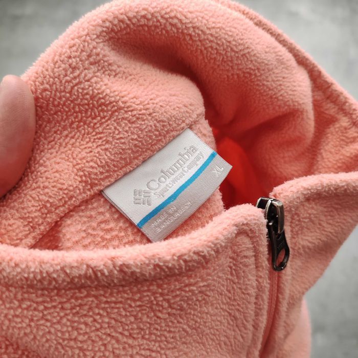 DAMSKA PREMIUM Bluza Trekking Thermal Polar Columbia Łosoś Róż Suwak