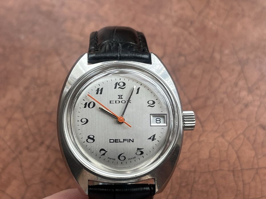 Edox Delfin 200m nurek vintage oryginalny po serwisie  zegarek