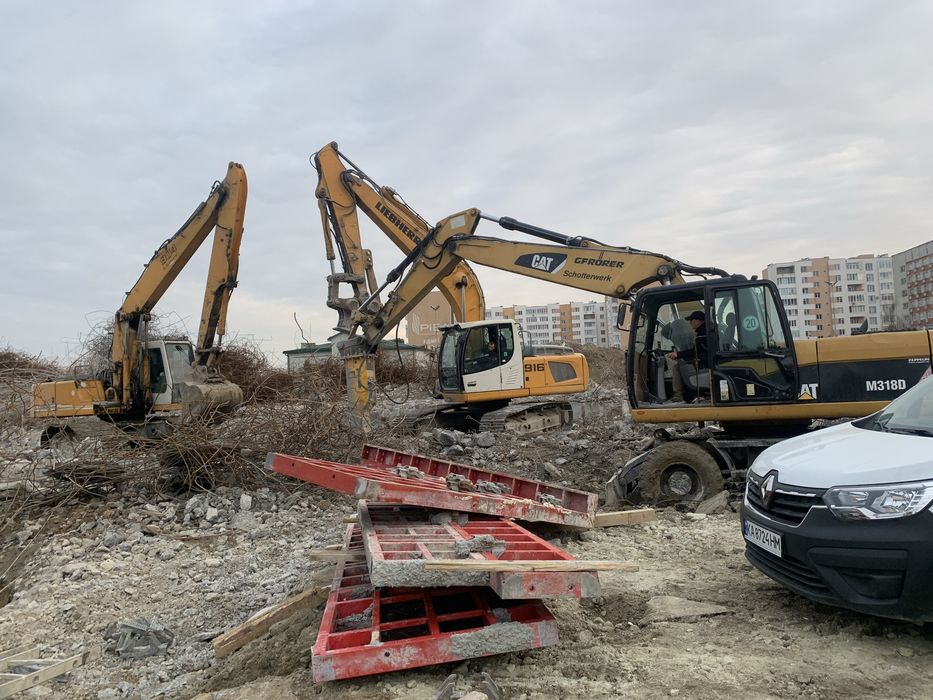 Демонтаж та знесення споруд під ключ | Оренда екскаватора| Гідромолота