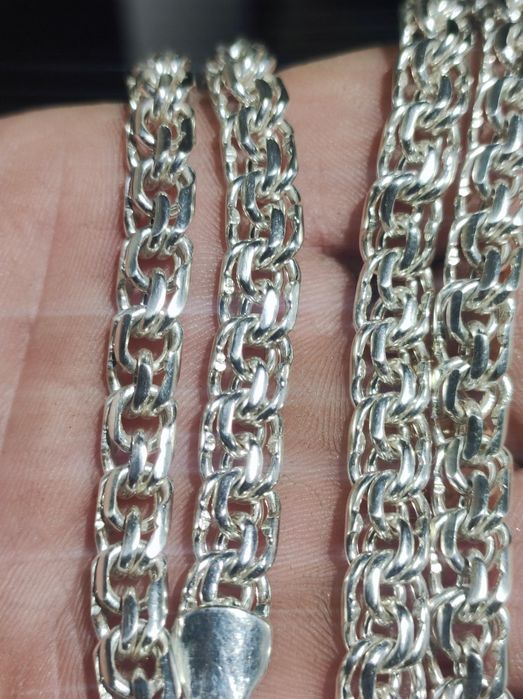 Серебро 925 проба плотный бисмарк